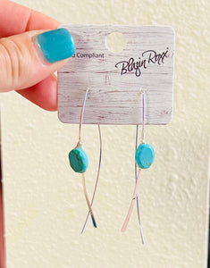 Tessa Silver and Turquoise Earrings - Rusty Soul