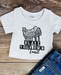 Blaze Your Own Trail Cream Baby Tee - Rusty Soul