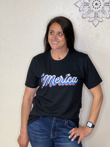 Merica’ Black 4th of July Tee