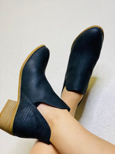 Load image into Gallery viewer, Any Man Of Mine Black Slip On Booties - Rusty Soul