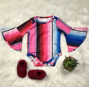 Stella Serape Bell Sleeve Onesie
