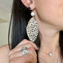 Load image into Gallery viewer, Leopard Print Feather Earrings