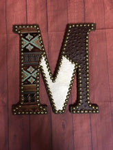 Load image into Gallery viewer, Handmade Cowhide and Leather Letters - Rusty Soul